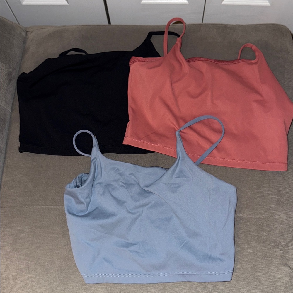 Pink, light blue and Black Sports Bra Set of 3